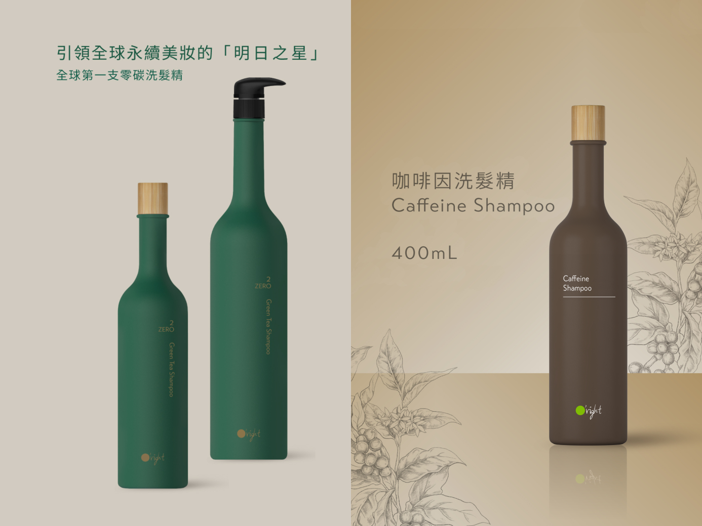 與你一起讓世界變好  歐萊德綠茶洗髮精（典藏版）/咖啡因洗髮精